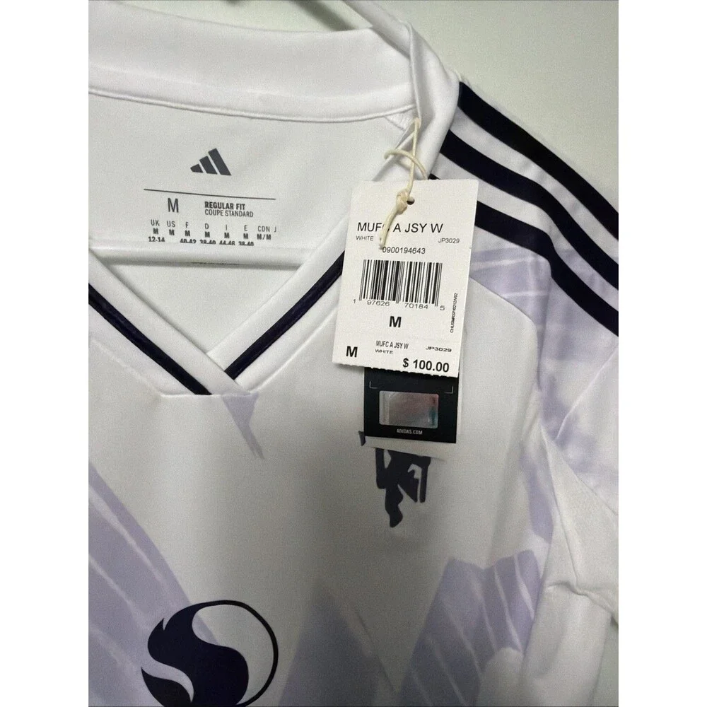 Manchester United 25/26 Licensed Away Jersey White Purple Men’s Medium NWT